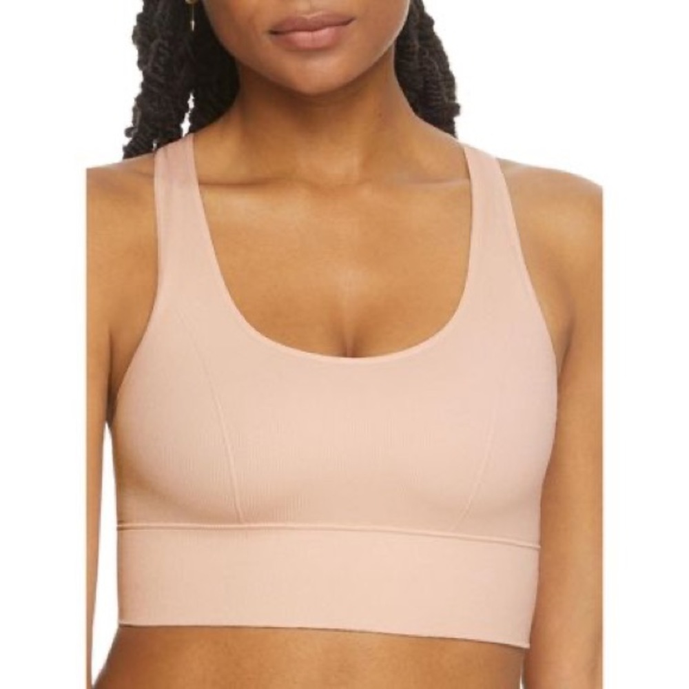 SALE NWT Wireless Seamless Crop Bralette Top in Brown Sparrow - Picture 4 of 9